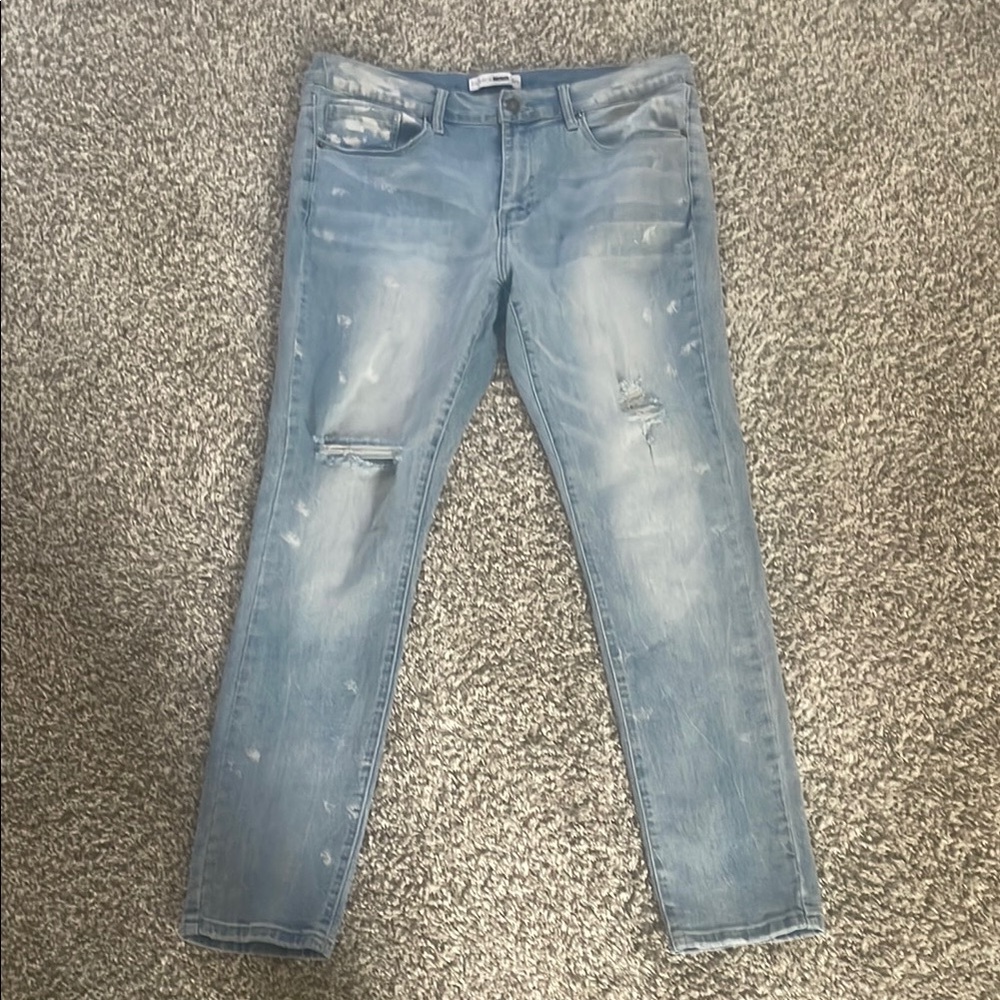 Light Blue Distressed Jeans
